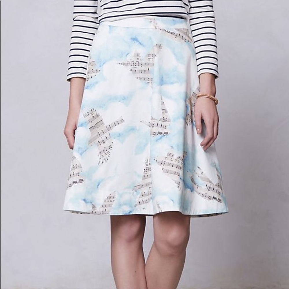 Anthropologie Songbird Circle Skirt